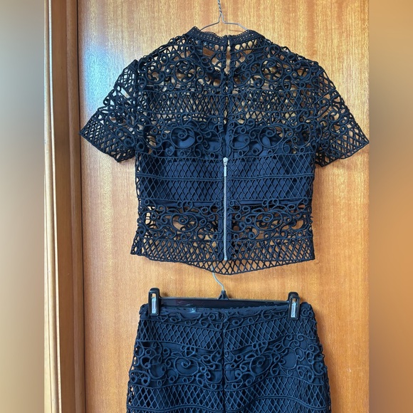 EXPRESS Black Cutout Top & Skirt Matching Set - Picture 5 of 9